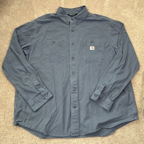 Carhartt Shirts Mens XXL Rugged Flex Relaxed Fit Midweight Canvas Work Lot of 2 - Picture 11 of 13